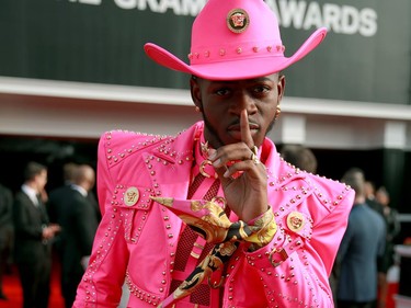 Lil Nas X attends the 62nd Annual Grammy Awards at Staples Center in Los Angeles, on Sunday, Jan. 26, 2020. (Rich Fury/Getty Images for The Recording Academy)