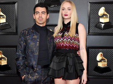 Joe Jonas and Sophie Turner attends the 62nd Annual Grammy Awards at Staples Center in Los Angeles, on Sunday, Jan. 26, 2020. (Amy Sussman/Getty Images)
