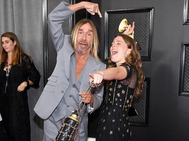 Iggy Pop and Maggie Rogers attend the 62nd Annual Grammy Awards at Staples Center in Los Angeles, on Sunday, Jan. 26, 2020. (Amy Sussman/Getty Images)