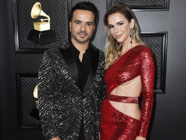 Luis Fonsi and Agueda Lopez attend the 62nd Annual Grammy Awards at Staples Center in Los Angeles, on Sunday, Jan. 26, 2020. (Frazer Harrison/Getty Images for The Recording Academy)