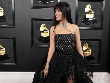 Camila Cabello attends the 62nd Grammy Awards at the Staples Center in Los Angeles, on Sunday, Jan. 26, 2020. (Mike Blake/Reuters)