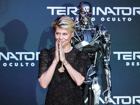 Linda Hamilton poses during the Terminator: Dark Fate - Fan Event Mexico City at Toreo Parque Central on Oct. 13, 2019, in Naucalpan de Juarez, Mexico.