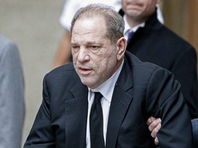 Harvey Weinstein leaves court in New York City on Monday, Jan. 6, 2020.