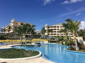 Guest rooms facing the sea look over pools and the original carriage house at the Crane Resort in Barbados. (Cynthia McLeod/Toronto Sun)