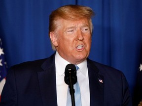 U.S. President Donald Trump delivers remarks following the U.S. Military airstrike against Iranian General Qassem Soleimani in Baghdad, Iraq, in West Palm Beach, Florida, U.S., January 3, 2020.