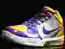 A Nike Kobe Bryant basketball sneaker sits on display at the Niketown store in New York, U.S., on Wednesday, June 24, 2009. 