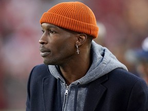 Former NFL player Chad Ochocinco Johnson looks on during warmups before the Los Angeles Rams and San Francisco 49ers game at Levi's Stadium on December 21, 2019 in Santa Clara, California. (Thearon W. Henderson/Getty Images)