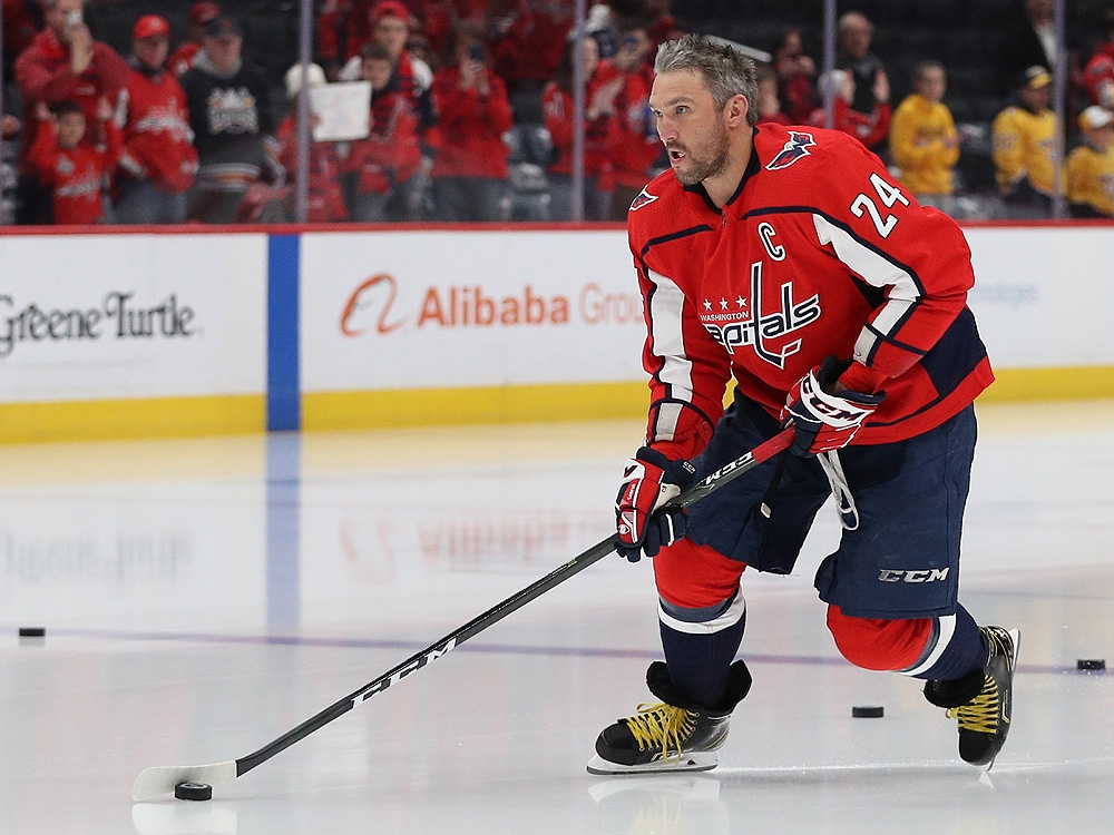 Alex Ovechkin wears No. 24, will auction jersey to benefit Bryant