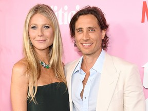 Gwyneth Paltrow and her husband writer/producer Brad Falchuk arrive for the Netflix premiere of "The Politician" at the DGA theatre in New York City on Sept. 26, 2019.