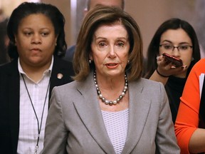 U.S. Speaker of the House Nancy Pelosi (D-CA) walks back to her office after leaving the House Chamber at the U.S. Capitol Jan. 10, 2020, in Washington, D.C.