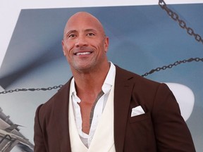 Dwayne Johnson poses at the premiere for "Fast & Furious Presents: Hobbs & Shaw" in Los Angeles, California, U.S., July 13, 2019.
