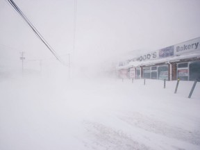A snowy street is pictured in St. John's, Newfoundland and Labrador, Friday, Jan. 17, 2020.