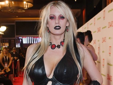 Adult film actress/director Stormy Daniels attends the 2020 Adult Video News Awards at The Joint inside the Hard Rock Hotel & Casino on Jan. 25, 2020, in Las Vegas.