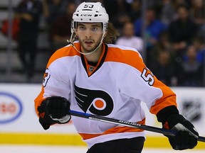 Shayne Gostisbehere of the Philadelphia Flyers during NHL action agains the Toronto Maple Leafs at the Air Canada Centre in Toronto on Saturday February 20, 2016.