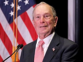 Democratic U.S. presidential candidate Michael Bloomberg delivers remarks where he was honored by the Iron Hills Civic Association at the Richmond County Country Club in Staten Island, New York, U.S., December 4, 2019.