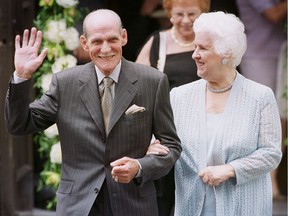 Adhemar and Thérèse Tanguay Dion in 2001.