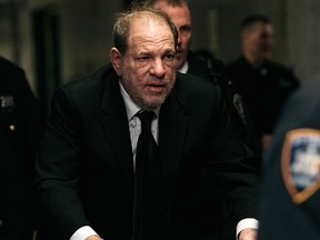 Harvey Weinstein enters New York City Criminal Court for his sex crimes trial on Jan. 16, 2020, in New York City.