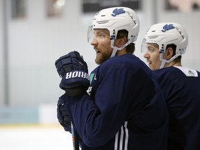 Blake Wheeler had new linemates as the team go down to line rushes. He was promoted to the top line, centering Kyle Connor and Patrik Laine.