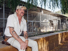 In this Aug. 28, 2013, file photo, Joseph Maldonado-Passage answers a question during an interview at the zoo he runs in Wynnewood, Okla.