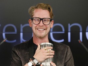 Macaulay Culkin, co-founder of lifestyle media Bunny Ears, is the honorary bell ringers of the Nasdaq Closing Bell from the Nasdaq Entrepreneurial Center on August 6, 2019 in San Francisco, California.