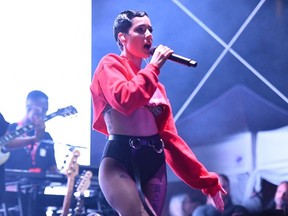 Halsey performs at Night Two of BUDX Miami by Budweiser on February 2, 2020 in Miami Beach, Florida.