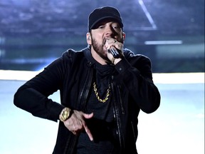 Eminem performs onstage during the 92nd Annual Academy Awards at Dolby Theatre on Feb. 9, 2020 in Hollywood, Calif. (Kevin Winter/Getty Images)