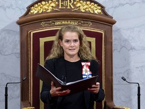 Governor General Julie Payette delivers the Speech from the Throne at the Senate in Ottawa on December 5, 2019.