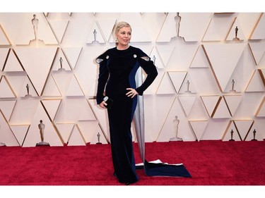Olivia Colman poses on the red carpet at the 92nd Annual Academy Awards on Feb. 9, 2020 in Hollywood, Calif.