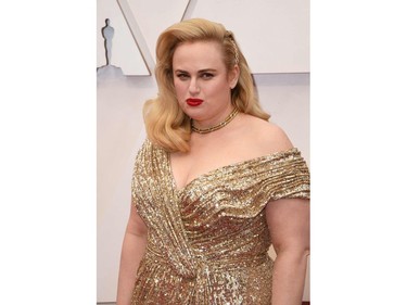 Rebel Wilson poses on the red carpet at the 92nd Annual Academy Awards on Feb. 9, 2020 in Hollywood, Calif.