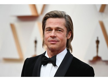 Brad Pitt poses on the red carpet at the 92nd Annual Academy Awards on Feb. 9, 2020 in Hollywood, Calif.