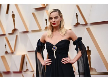 Margot Robbie poses on the red carpet at the 92nd Annual Academy Awards on Feb. 9, 2020 in Hollywood, Calif.