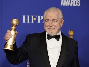 Brian Cox poses backstage with his Best Performance by an Actor In A Television Series - Drama award for "Succession." REUTERS/Mike Blake ORG XMIT: LOA181