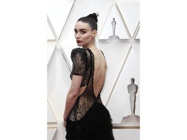 Rooney Mara poses on the red carpet at the 92nd Annual Academy Awards on Feb. 9, 2020 in Hollywood, Calif.