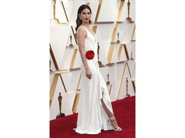 Lily Aldridge poses on the red carpet at the 92nd Annual Academy Awards on Feb. 9, 2020 in Hollywood, Calif.