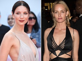 Caitriona Balfe (L) and Amber Valletta are seen in file photos.