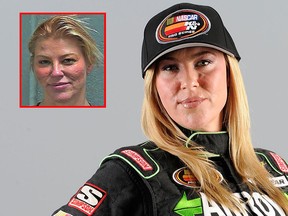 Candace Muzny, a former NASCAR driver, died on Monday. She was previously arrested for for assaulting a manicurist and a police officer. (Oklahoma County Jail/Getty Images file photo)