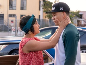 Annie Gonzalez and J.J. Soria in “Gentefied.” (Kevin Estrada/Netflix)