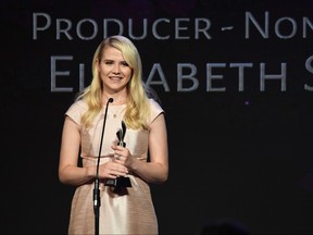 Elizabeth Smart speaks on stage at the 43nd Annual Gracie Awards, May 22, 2018 in Beverly Hills, California.