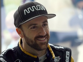 James Hinchcliffe talks to fans during practice day during the Honda Indy in Toronto on Friday July 14, 2017. (Postmedia Network file photo)