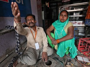 A man, who claims that his shop was attacked by a mob, cries in a riot-affected area following clashes between people demonstrating for and against a new citizenship law in New Delhi, India, February 27, 2020. (REUTERS/Rupak De Chowdhuri)