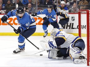 The Winnipeg Jets are 0-for-11 on the power play their past three games. They play the St. Louis Blues on Thursday night.