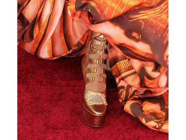A closeup shot of Billy Porter's shoes as he attends the 92nd Annual Academy Awards at Hollywood and Highland on Feb. 9, 2020 in Hollywood, Calif.