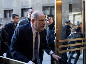 Film producer Harvey Weinstein arrives at New York Criminal Court for his sexual assault trial in the Manhattan borough of New York City, New York, U.S., February 21, 2020.