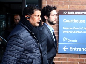 Marco Muzzo leaves  Newmarket Court on Feb. 4, 2016.