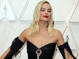 Margot Robbie is seen on the red carpet at the 92nd Academy Awards at the Dolby Theatre in Los Angeles on Feb. 9, 2020.