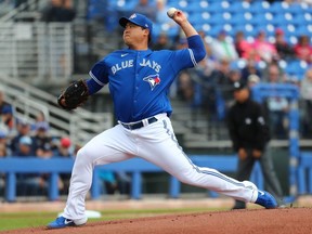 Blue Jays pitcher Hyun-Jin Ryu made his first start of spring on Thursday versus the Twins. USA TODAY