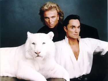 May 8: Magician and entertainer Roy Horn (R) died at Mountain View Hospital in Las Vegas from complications due to COVID-19. Born Uwe Ludwig Horn in Nordenham, Germany, he was one part of the famed magic act Siegfried and Roy, which became one of the signature shows of Las Vegas. They performed there from 1967 until Horn's birthday show on Oct. 3, 2003, when one of the tigers attacked him and he suffered a stroke. His motor skills and speech permanently impaired and Horn went through rigorous rehab. Horn and his partner Siegfried Fischbacher appeared on stage together for the final time in 2009 for charity. They officially retired the following year. Horn was 75.
