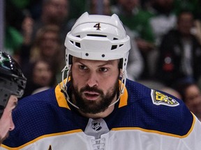 Defenceman Zach Bogosian is a potential pickup before the NHL trade deadline. (JEROME MIRON/USA TODAY Sports files) (4) in action during the game between the Stars and the Sabres at the American Airlines Center. Mandatory Credit: Jerome Miron-USA TODAY Sports ORG XMIT: USATSI-405730