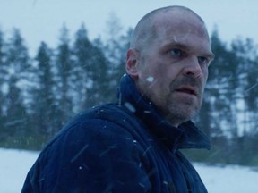 David Harbour‘s Chief Jim Hopper will return for Stranger Things Season 4. (Netflix)