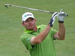 Tommy Gainey watches his shot during the second round of the Wyndham Championship at Sedgefield Country Club on August 19, 2011 in Greensboro, N.C. (Hunter Martin/Getty Images)